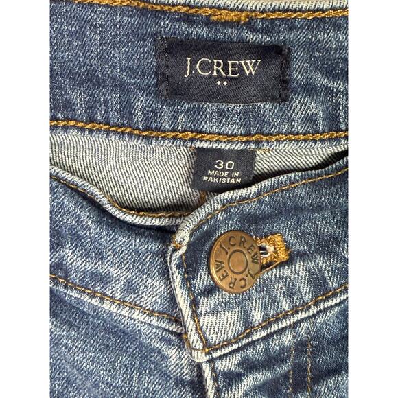 J. Crew High Waisted Cotton Distressed Raw Hem Cut Off Denim Shorts 30 Blue - Picture 7 of 15